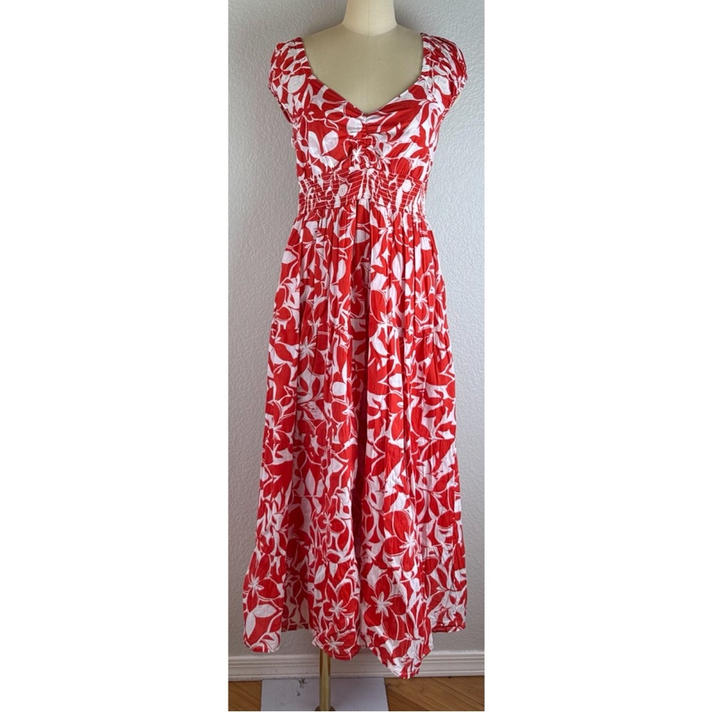 Meadow Rhodes Women’s Red/white Floral Maxi Dress Large - Picture 8 of 11